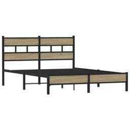 Berkfield Home Bed Frame without Mattress Sonoma Oak 160x200 cm Engineered Wood in Light Tan - thumbnail 3
