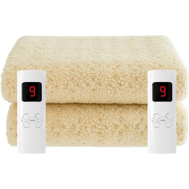 Sweet Dreams Electric Heated Blanket 9 Heat & 9 Timer Settings in Beige - Size: Single - image 1