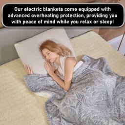 Sweet Dreams Electric Heated Blanket 9 Heat & 9 Timer Settings in Beige - Size: Single - thumbnail 5