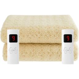 Sweet Dreams Electric Heated Blanket 9 Heat & 9 Timer Settings in Beige - Size: Single