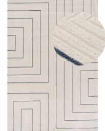 THE RUGS Carmel Modern Area Rugs & Runners Geometric Stain Resistant in Navy - Size: 120 cm x 170 cm - thumbnail 2