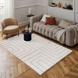 THE RUGS Carmel Modern Area Rugs & Runners Geometric Stain Resistant in Navy - Size: 120 cm x 170 cm - thumbnail 8