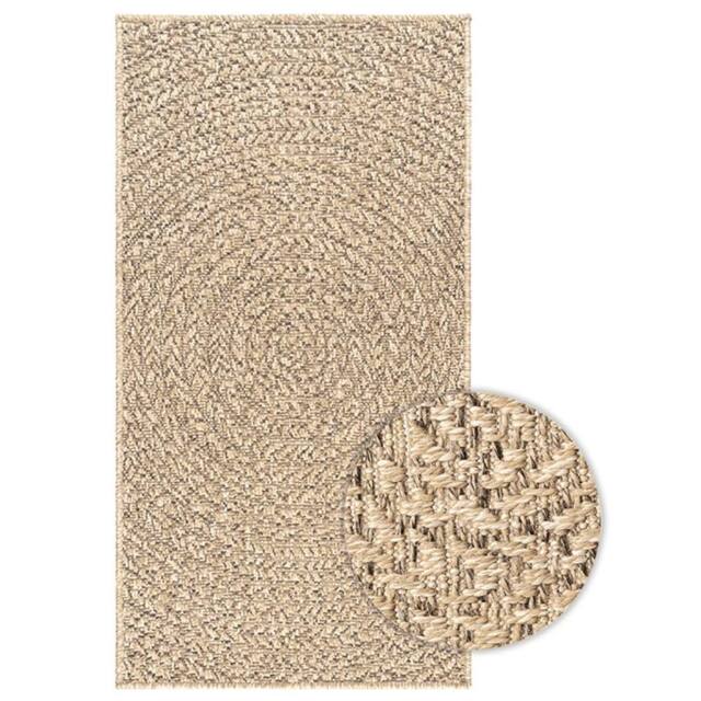 Berkfield Home Rug ZIZUR 60x110 cm Jute Look Indoor & Outdoor in Beige - Size: Medium - image 1