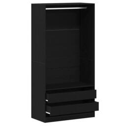 Berkfield Home Black Oak Wardrobe - 100 x 50 x 200 cm - Made from Engineered Wood - thumbnail 5