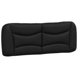 Berkfield Home Headboard Cushion Black 135 cm Faux Leather - thumbnail 3