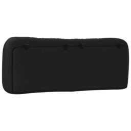 Berkfield Home Headboard Cushion Black 135 cm Faux Leather - thumbnail 7