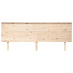 Berkfield Home Bed Headboard 204x6x82.5 cm Solid Wood Pine in Brown - thumbnail 3
