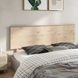 Berkfield Home Bed Headboard 204x6x82.5 cm Solid Wood Pine in Brown - thumbnail 4