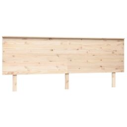 Berkfield Home Bed Headboard 204x6x82.5 cm Solid Wood Pine in Brown - thumbnail 2