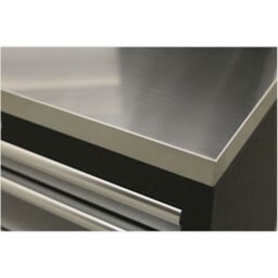 Loops 680mm Stainless Steel Worktop for ys02633 ys02634 ys02639 & ys02641 Cabinets in Metallics - thumbnail 1