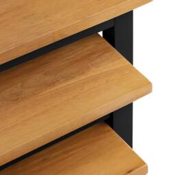 Cheshire Invermere Two Tone Black & Oak Nest Of Tables in Light Oak - thumbnail 5