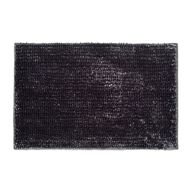 Allure Bath Fashions Velvet Chenille Bobble Bath Mat Non-Slip in Charcoal - image 1