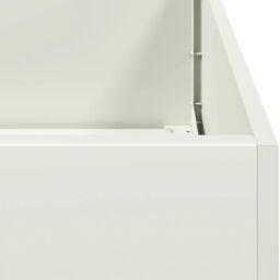 Berkfield Home Planter White 100x100x40 cm Steel - Size: 100 x 100 x 40 cm - thumbnail 7