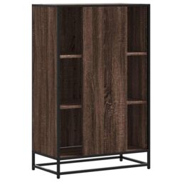 Berkfield Home Highboard Brown Oak 68x35x106.5 cm Engineered Wood & Metal - thumbnail 6