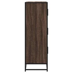 Berkfield Home Highboard Brown Oak 68x35x106.5 cm Engineered Wood & Metal - thumbnail 5