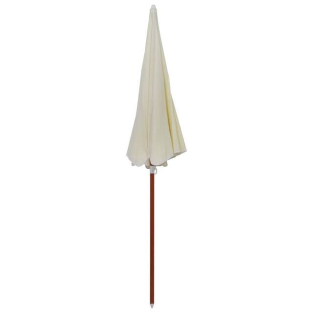 Berkfield Home Parasol with Steel Pole 240 cm Sand in Beige - image 1