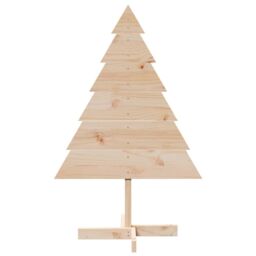Berkfield Home Wooden Christmas Tree for Decoration 110 cm Solid Wood in Brown - thumbnail 3