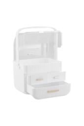 Makeup Organiser Storage Drawers Cosmetic Organisers in White - thumbnail 5
