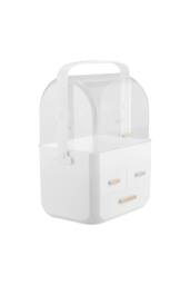 Makeup Organiser Storage Drawers Cosmetic Organisers in White - thumbnail 4