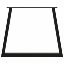 Berkfield Home Dining Table Legs V-Shape 2 pcs Black 70x(72-73.3) cm Steel - thumbnail 5