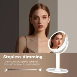 PAWNORA 10X Magnifying Makeup Mirror in White - thumbnail 4