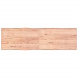 Table Top Light Brown 200x60x(2-6)cm Treated Solid Wood Live Edge