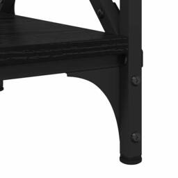 Berkfield Home Side Table with Shelf Black oak 55 x 38 x 45 cm Engineered wood - thumbnail 8