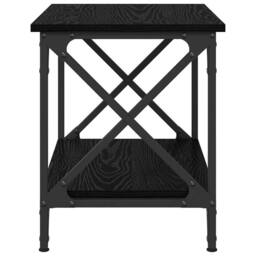 Berkfield Home Side Table with Shelf Black oak 55 x 38 x 45 cm Engineered wood - thumbnail 6