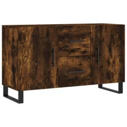 Berkfield Home Sideboard Smoked Oak 100x36x60 cm Engineered Wood in Brown - Size: 100 x 36 x 60 cm - thumbnail 3
