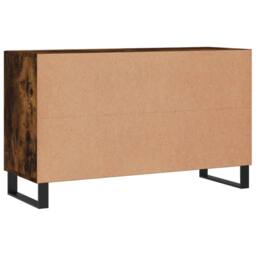 Berkfield Home Sideboard Smoked Oak 100x36x60 cm Engineered Wood in Brown - Size: 100 x 36 x 60 cm - thumbnail 8