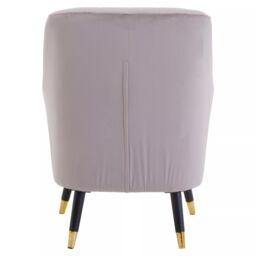 Orsina Loretta Velvet Scalloped Armchair in Brown - thumbnail 4