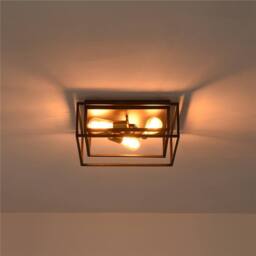 NIVOR Industrial 3-Light Ceiling Light, Black for Hallway Foyer Bedroom E27 - thumbnail 8