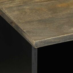 Berkfield Home TV Cabinet Black 100x33x46 cm Solid Wood Mango - Size: 100 x 33 x 46 cm - thumbnail 6