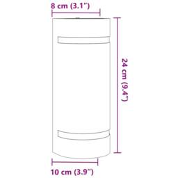 Berkfield Home Outdoor Wall Light Black Die-cast Aluminium - thumbnail 7