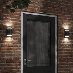 Berkfield Home Outdoor Wall Light Black Die-cast Aluminium - thumbnail 2