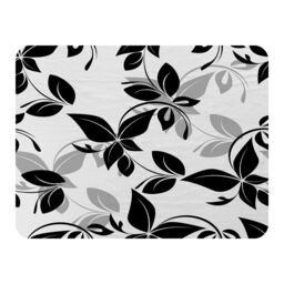 Benjamin Tate Design Black & White Floral Blanket in Natural - Size: 120 cm x 150 cm - thumbnail 1