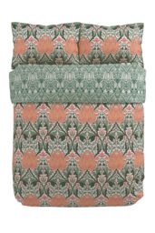 Morris & Co 'Helena' Cotton Duvet Cover Set in Teal - Size: Super King - thumbnail 3