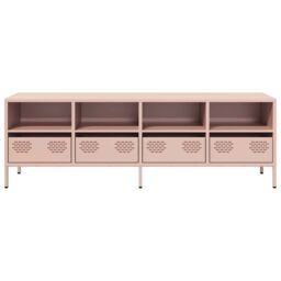 Berkfield Home TV Cabinet Pink 135x39x43.5 cm Cold-rolled Steel - thumbnail 4
