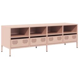 Berkfield Home TV Cabinet Pink 135x39x43.5 cm Cold-rolled Steel - thumbnail 2