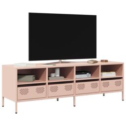 Berkfield Home TV Cabinet Pink 135x39x43.5 cm Cold-rolled Steel - thumbnail 1