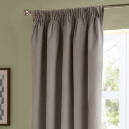 Furn The Ultimate Velvet Room Darkening Pencil Pleat Curtain Pair in Silver - Size: 117 cm width x 137 cm drop - thumbnail 4