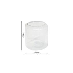 Lemon Pavilion Furniture and Decor Hurricane Lantern with Sand - Glass - L23 x W23 x H31 cm - Clear - thumbnail 5