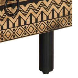 Berkfield Home TV Cabinet Black 70x33.5x46 cm Solid Rough Wood Mango - thumbnail 8