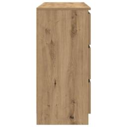 Berkfield Home Sideboard Artisan Oak 100x35x76 cm Engineered Wood in Brown - Size: 100 x 35 x 76 cm - thumbnail 7