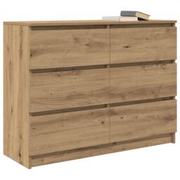 Berkfield Home Sideboard Artisan Oak 100x35x76 cm Engineered Wood in Brown - Size: 100 x 35 x 76 cm - thumbnail 4