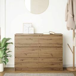 Berkfield Home Sideboard Artisan Oak 100x35x76 cm Engineered Wood in Brown - Size: 100 x 35 x 76 cm - thumbnail 1