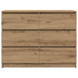 Berkfield Home Sideboard Artisan Oak 100x35x76 cm Engineered Wood in Brown - Size: 100 x 35 x 76 cm - thumbnail 6