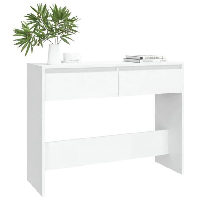 Berkfield Home Decorative Console Table White 100x35x76.5 cm Engineered Wood - image 1