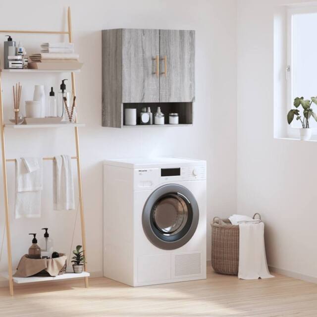 Berkfield Home Wall Cabinet Grey Sonoma 60x31x70 cm Engineered Wood - Size: 60 x 31 x 70 cm - image 1