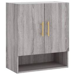Berkfield Home Wall Cabinet Grey Sonoma 60x31x70 cm Engineered Wood - Size: 60 x 31 x 70 cm - thumbnail 2